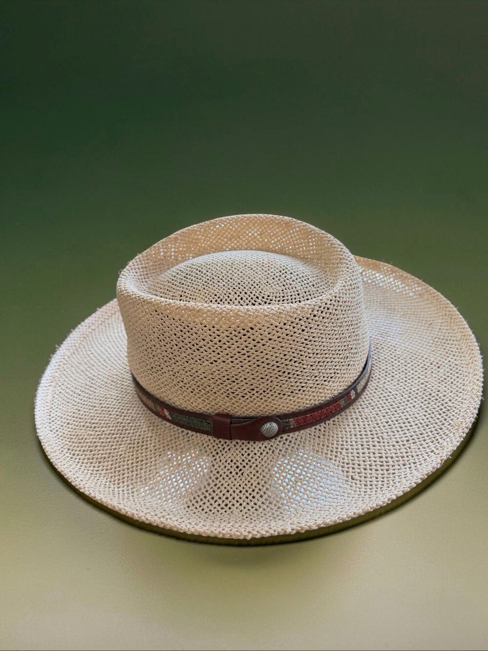 Summer Club Australian Style Natural Straw Outback Sun Hat Medium Leather Band